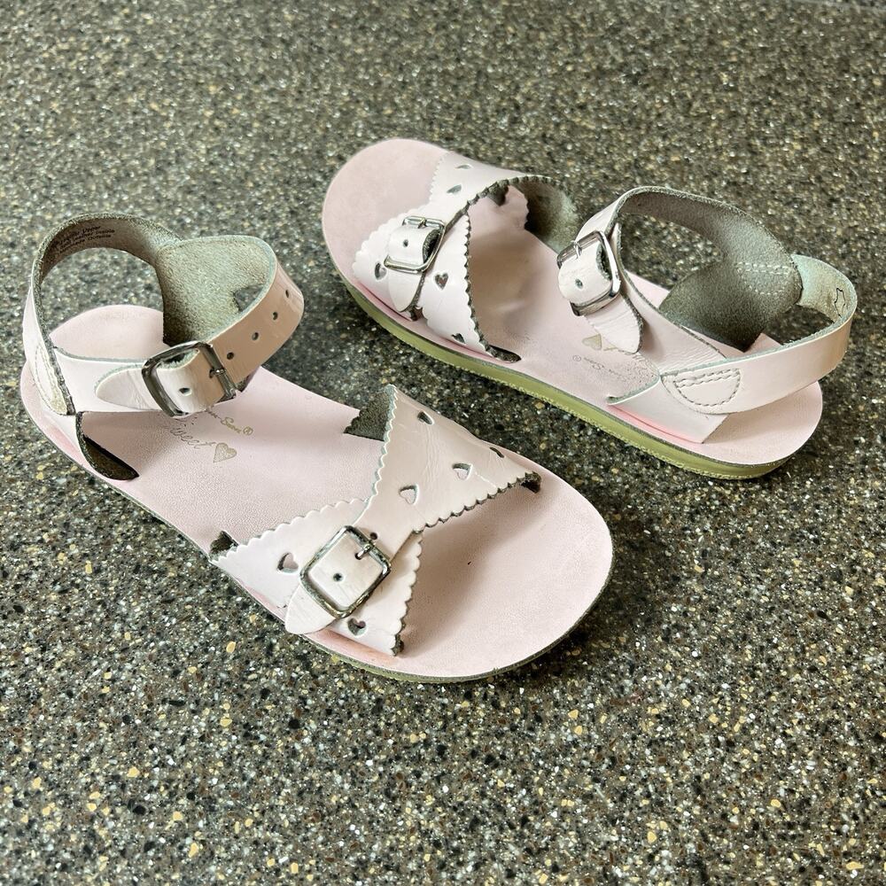 Sun-San Sweet Hoy Shoe Sandals Pink Leather Little Girls 12 Ankle Strap Open Toe